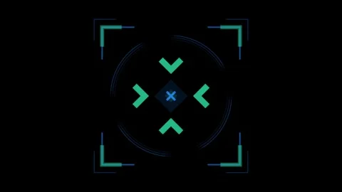 Geometric Pattern with Vibrant Green and Blue Symmetrical Shapes Stock Footage 341917854