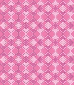 Geometric pattern with violet rhombus on pink background Stock Illustration