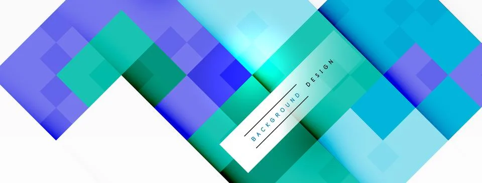 Geometric pattern with visible x and y in electric blue and aqua hues Stock Illustration