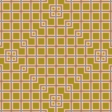 Geometric Pattern in Warm Brown Tones With Squares and Grids for Background Use Stock Illustration
