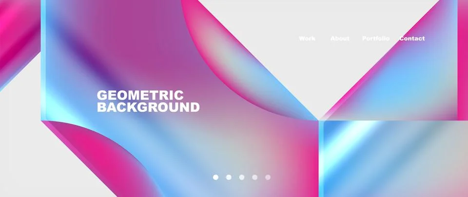 Geometric pattern with water and sky hues in triangles on white background Stock Illustration