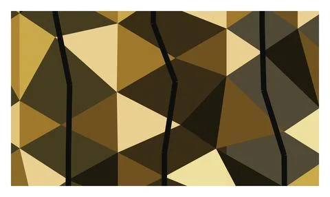 Geometric pattern with wavy lines in brown and gold color palette. Stock Illustration