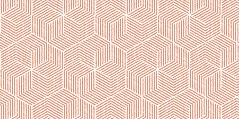 Geometric pattern with wavy stripes lines orange background Stock Illustration