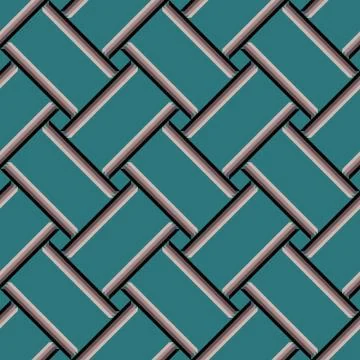 Geometric pattern weave gray emerald Stock Illustration