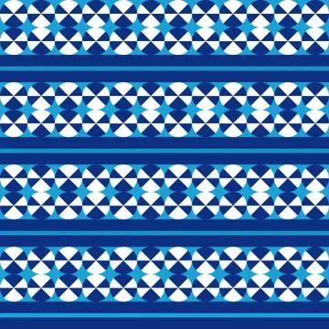 Geometric pattern with white and blue circles イラスト素材