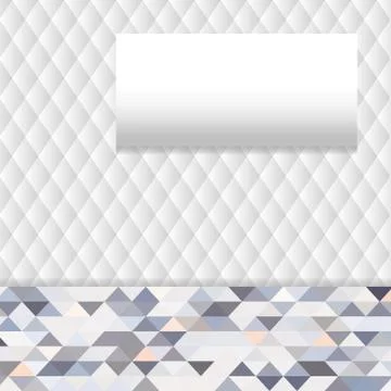 Geometric pattern with white and color triangle Stock Illustration