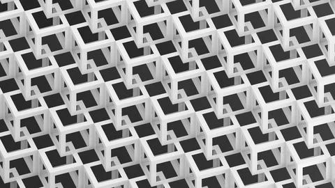 Geometric pattern on white background,abstract high relief,3d rendering Stock Illustration