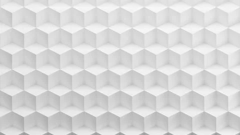 Geometric pattern on white background,abstract high relief,3d rendering Stock Illustration