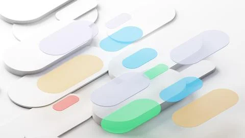 Geometric pattern on white background,abstract high relief,science and tech.. Stock Photos