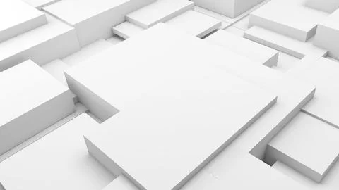 Geometric pattern on white background,abstract high relief,3d rendering Stock Photos