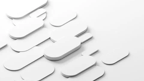 Geometric pattern on white background,abstract high relief,3d rendering Stock Photos