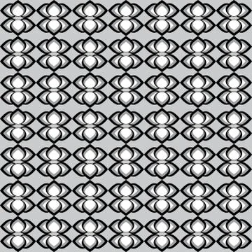Geometric pattern with white grey and black decorations Stock Illustration