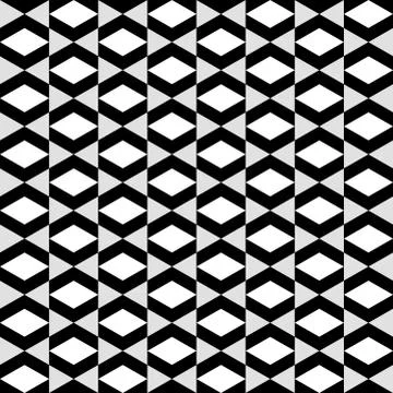 Geometric pattern with white grey and black rhombus Stock Illustration