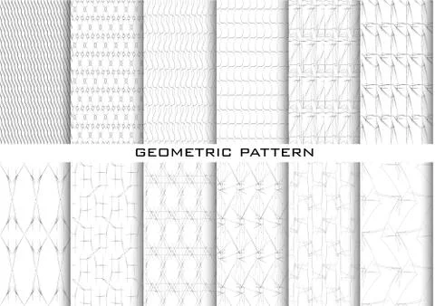 Geometric pattern on white Stock Illustration