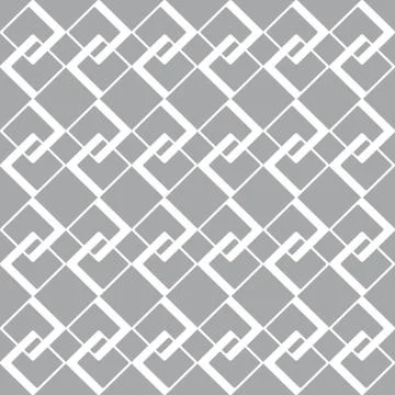 Geometric pattern with white rhombus on grey background Stock Illustration