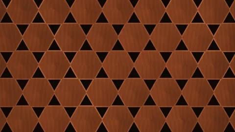 Geometric pattern of wood shapes on dark background Stock Footage 340326939