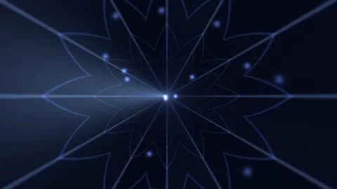Geometric patterns and light forms create an abstract Stock Footage 338333093