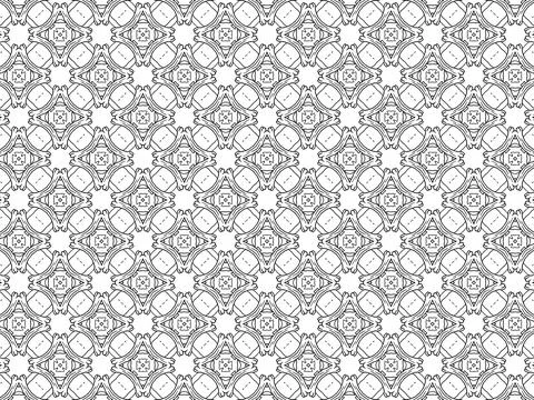 Geometric patterns of black lines Stock Illustration