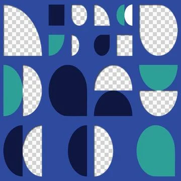 Geometric patterns blue and green Stock Illustration