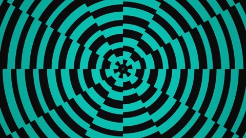 Geometric patterns in circular motion with bold colors and Stock Footage 339503505