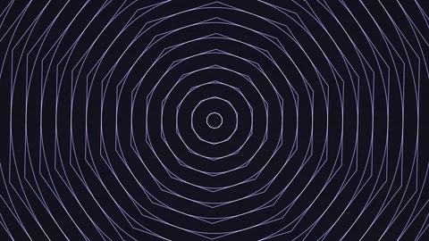 Geometric patterns create circles on black background Stock Footage 337961495