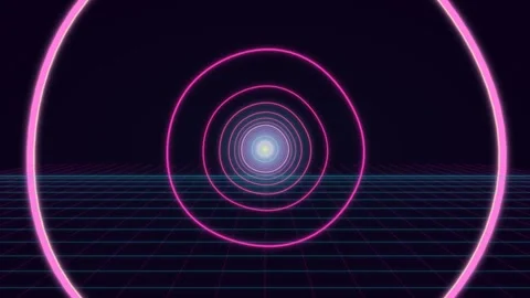 Geometric patterns create light effect in dark space Stock Footage 337388359
