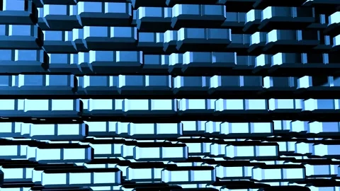 Geometric patterns create stunning visual effects in vibrant blue and black.. Stock Footage 332846327
