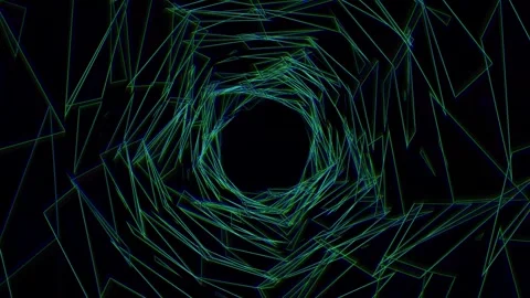 Geometric patterns create visual depth in dark environment Stock Footage 340207435