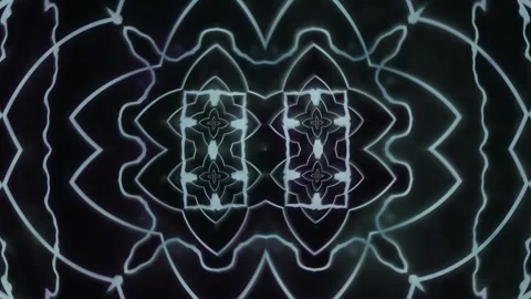 Geometric patterns in dark background with glowing lines Stock Footage 339963565