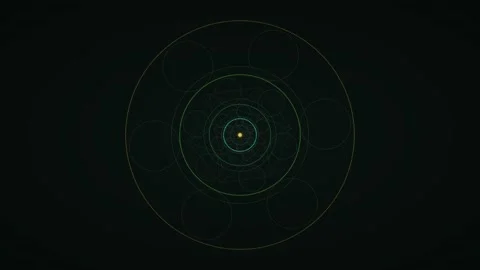Geometric patterns in dark space with light and shapes Stock Footage 336995582