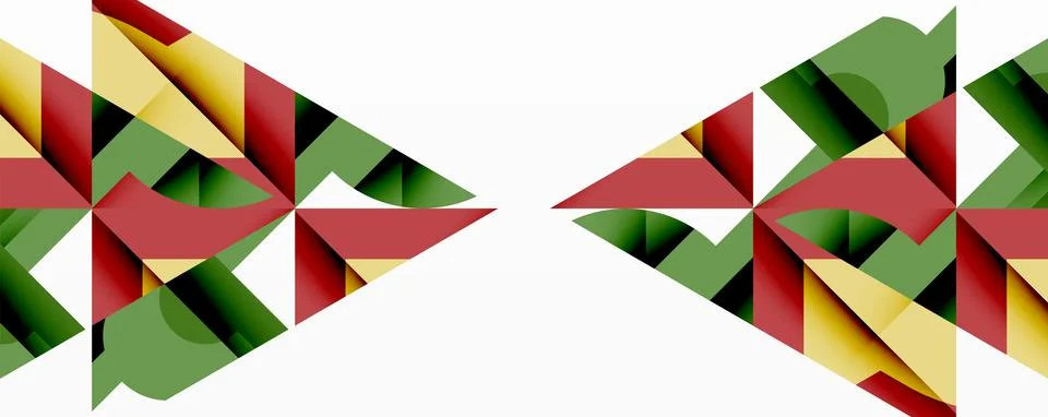 Geometric patterns dominate image. Triangles overlap, creating dynamic 스톡 일러스트