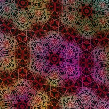 Geometric patterns with filigree line drawing, modern abstract background Stock Illustration