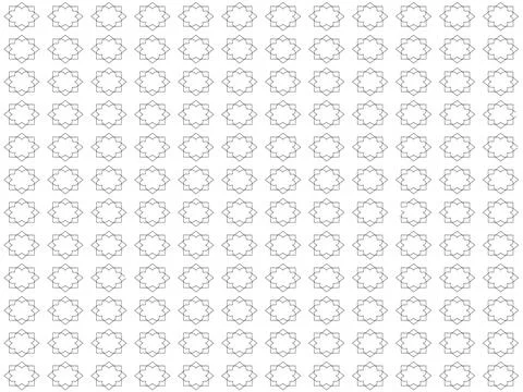 Geometric patterns in Islamic art Stock Illustration