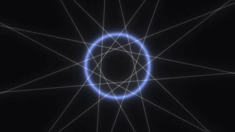 Geometric patterns with light lines and dark background Stock Footage 339505407