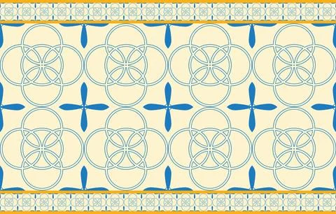 Geometric Patterns Seamless Design Classic Vector File Stock Illustration