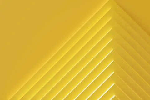 Geometric patterns in vibrant yellow create a dynamic abstract background, .. Illustrazione stock