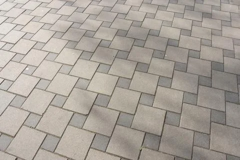 Geometric Paved Brick Pattern for Landscape Architecture and Design Stock Photos