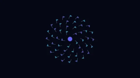 Geometric Penrose Tiling Quasicrystal Morph Loop 스톡 동영상 345874123