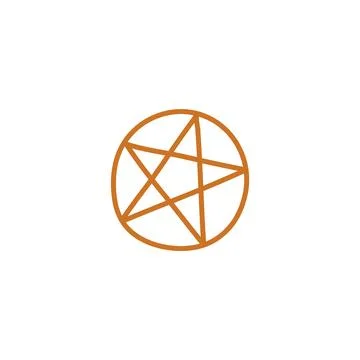 Geometric pentacle circle vector illustration Stock Illustration