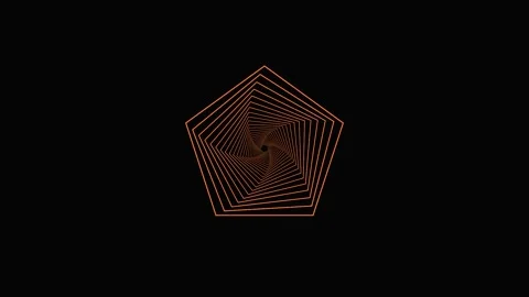Geometric Pentagon Animation in Dark Studio with Subtle Light and Abstract .. Stock Footage 340951459