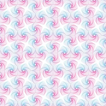 Geometric pentagon pattern with blue &amp; pink lines Illustrazione stock