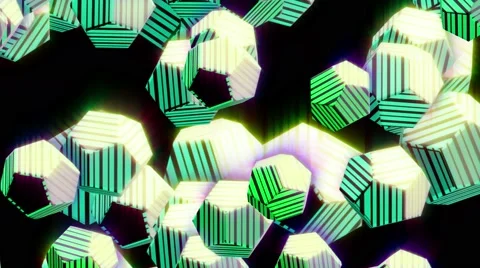 Geometric pieces seamless animation background. Video stock 65402572
