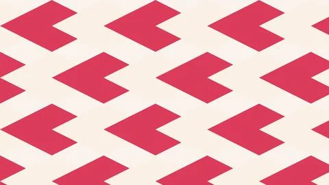 Geometric pink chevron pattern repeating seamless design Stock Illustration