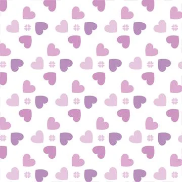 Geometric Pink hearts seamless pattern vector illustration Stock Illustration
