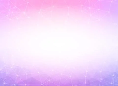 Geometric Pink Polygonal background molecule and communication. Connected lin Stock Illustration