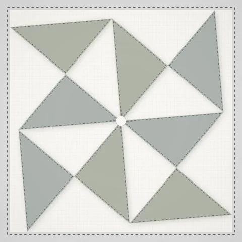 Geometric Pinwheel Pattern Animation, Abstract Background, Gray Triangles o.. 스톡 동영상 347811548