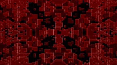 Geometric Pixelated Pattern Parade Symmetry Motion Background Loopable Video stock 300064919