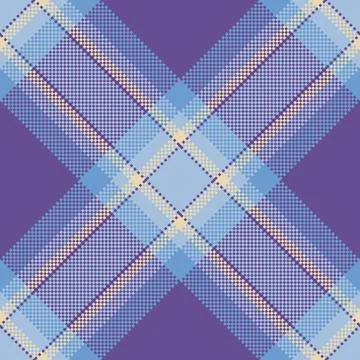 Geometric plaid pattern with blue, violet,  tan tones. A classic textile desi Stock Illustration