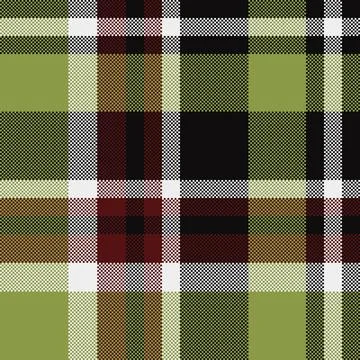 Geometric plaid pattern featuring earthy hues. Ideal for fashion, backgrounds Stock Illustration