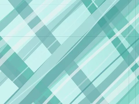 Geometric plaid pattern in teal and turquoise with soft light stripes, crea.. Stock-Illustration